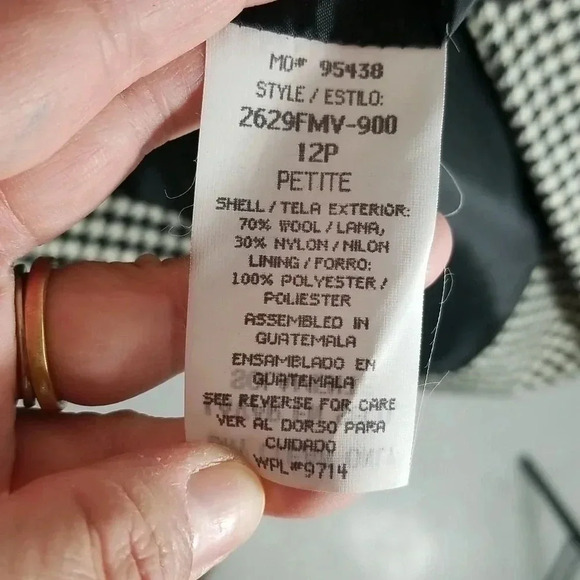 {Prophecy by Sag Harbor} 90s Vintage Women's Houndstooth Wool Blazer - Picture 13 of 15